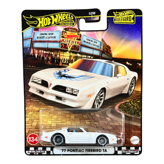 Original Hot Wheels Premium GJT68 - '77 Pontiac Firebird TA (Boulevard Edition) Mattel