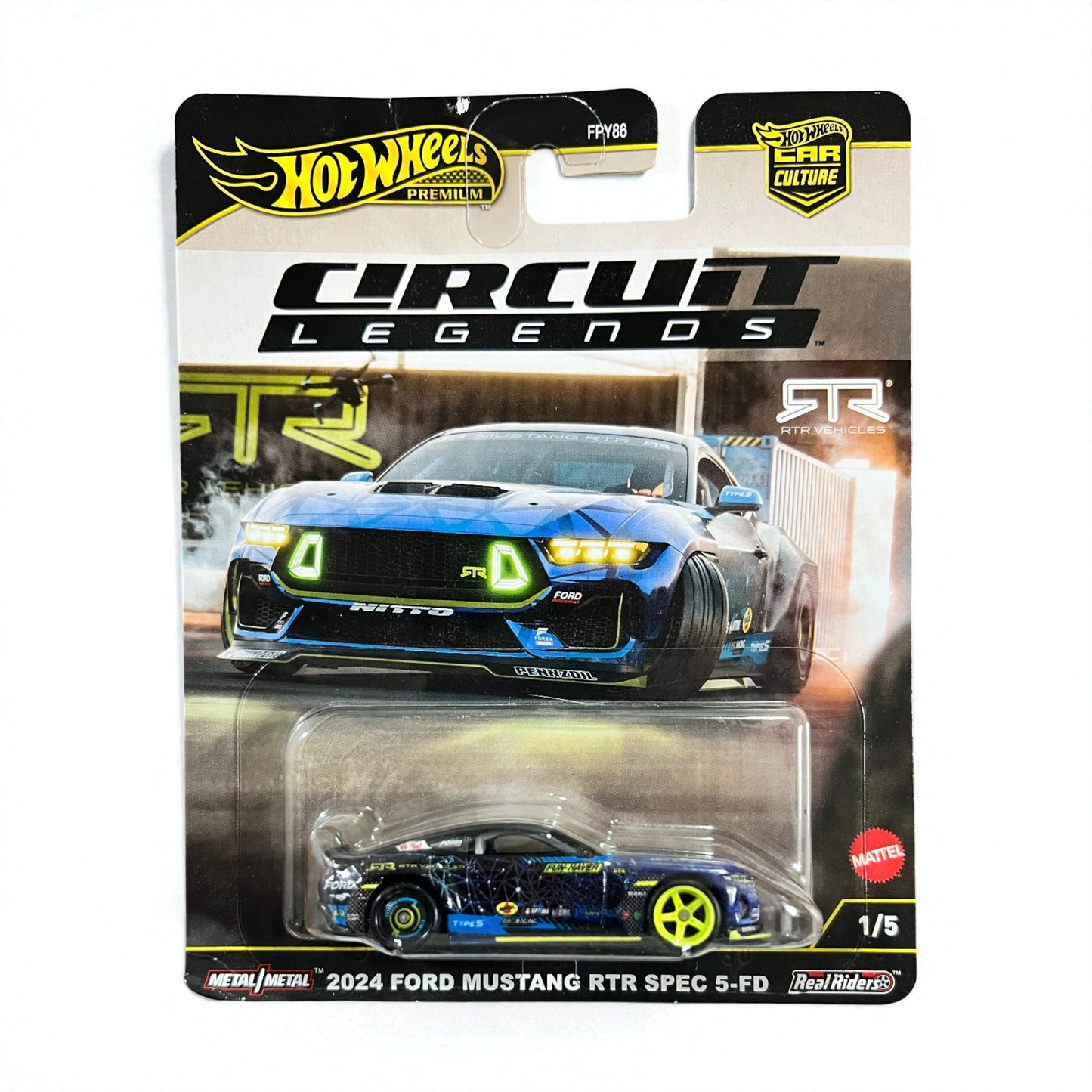 Hot Wheels Premium Car Culture - 2024 Ford Mustang RTR Spec 5-FD - Circuit Legends (FPY86) - IMPORTED Mattel