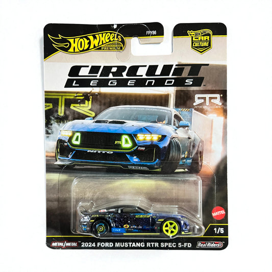 Hot Wheels Premium Car Culture - 2024 Ford Mustang RTR Spec 5-FD - Circuit Legends (FPY86) - IMPORTED Mattel