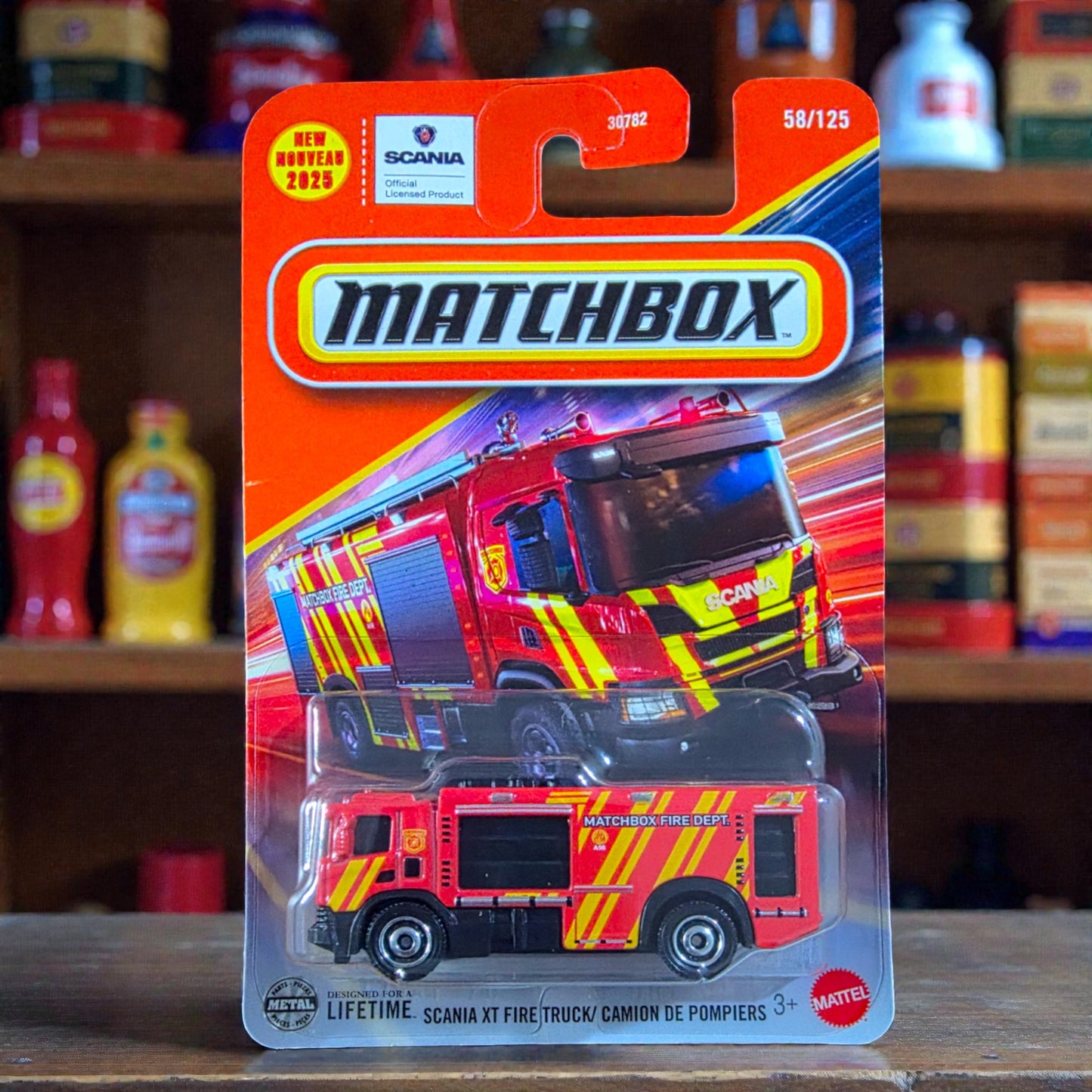Scania XT Fire Truck - Hot Wheels Matchbox (58/125) - 30782 Series (2025 Edition) Collectors Edition Mattel
