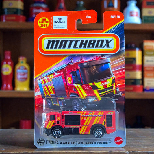 Scania XT Fire Truck - Hot Wheels Matchbox (58/125) - 30782 Series (2025 Edition) Collectors Edition Mattel