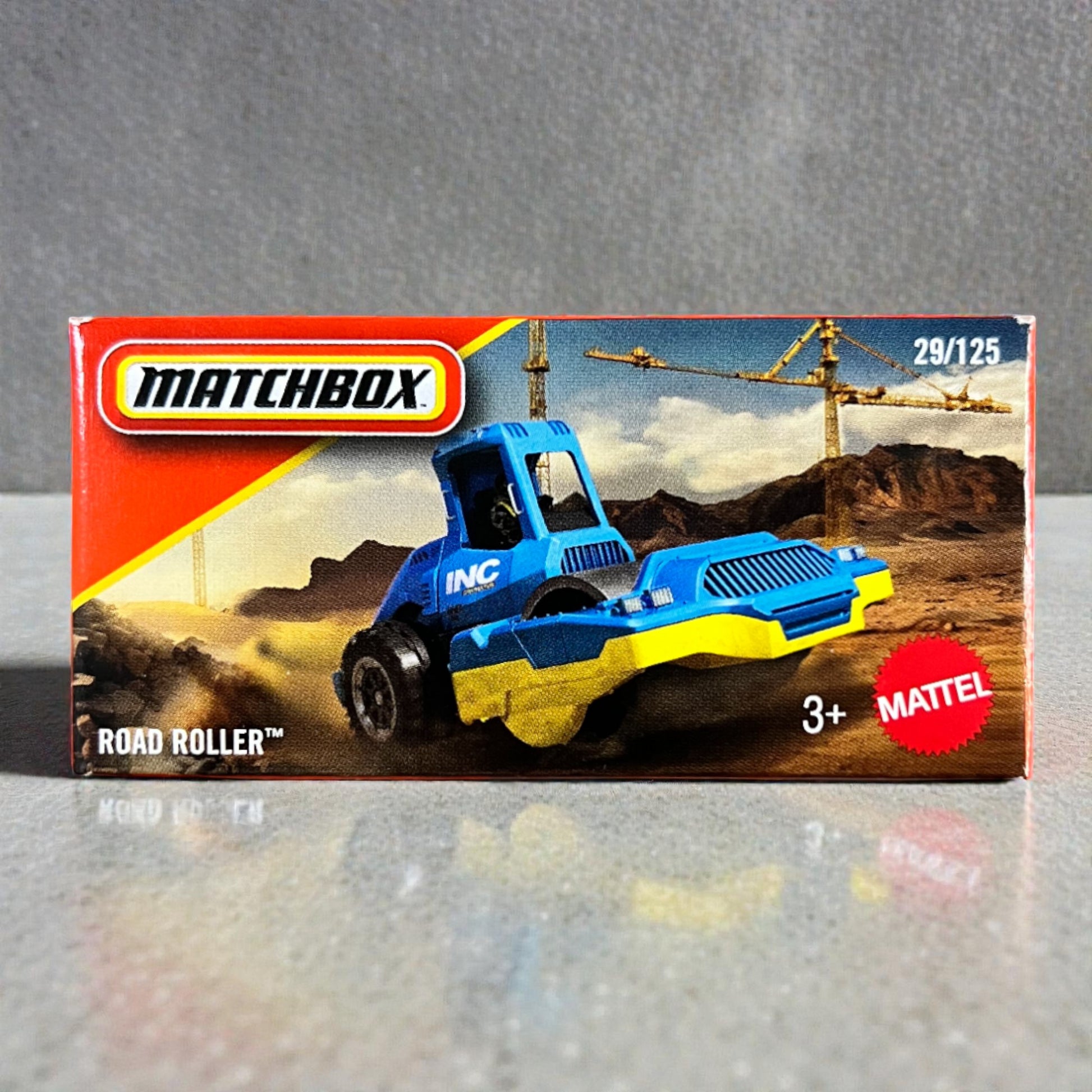 Matchbox Power Grabs - Road Roller - DNK70 - 29/125 Mattel