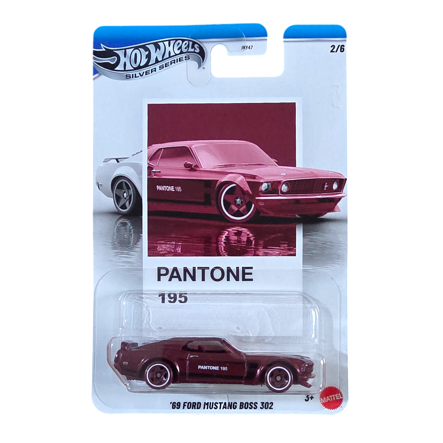 Hot Wheels Silver Series - '69 Ford Mustang Boss 302 - Pantone 195 Series - 2/6 - JKY47 Mattel