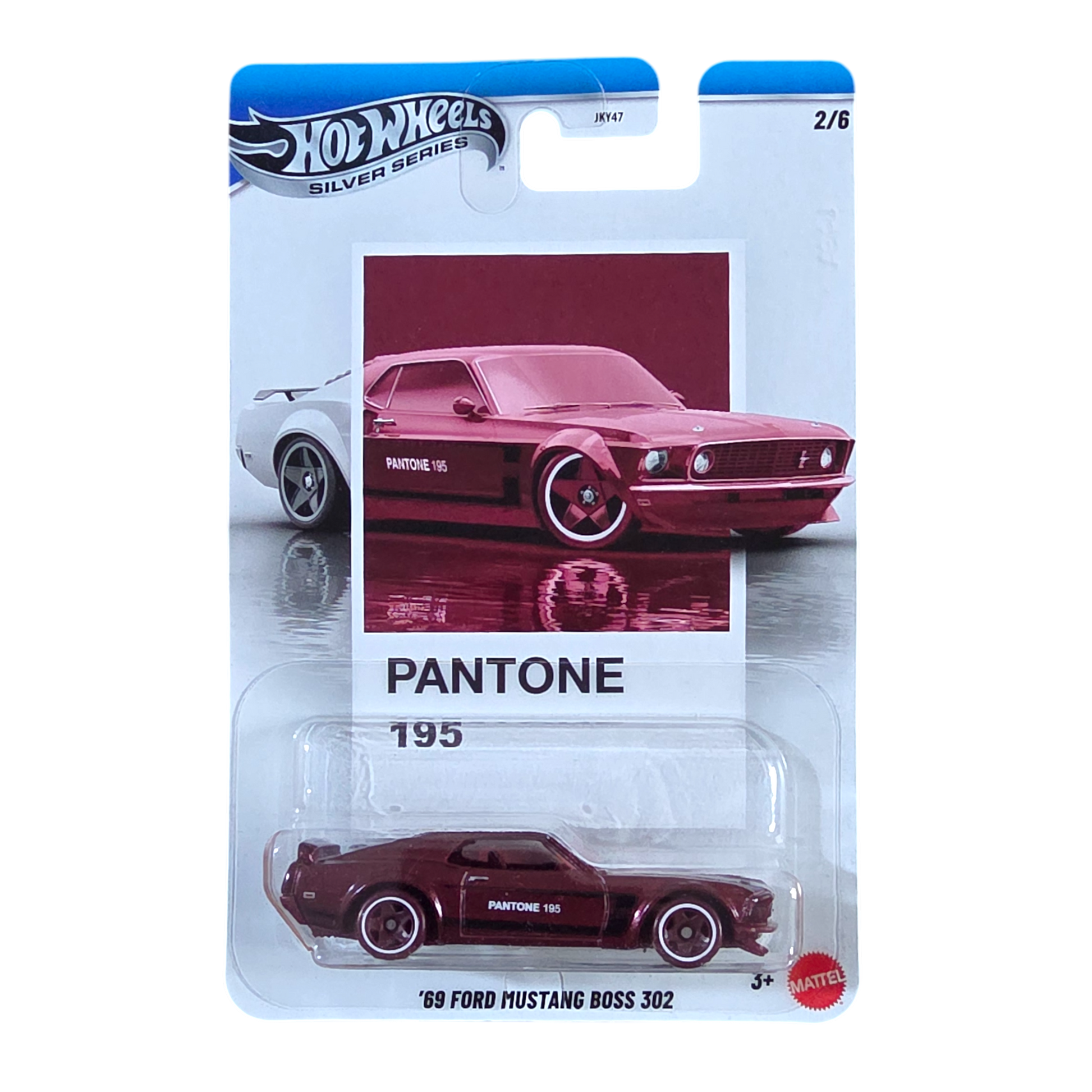 Hot Wheels Silver Series - '69 Ford Mustang Boss 302 - Pantone 195 Series - 2/6 - JKY47 Mattel