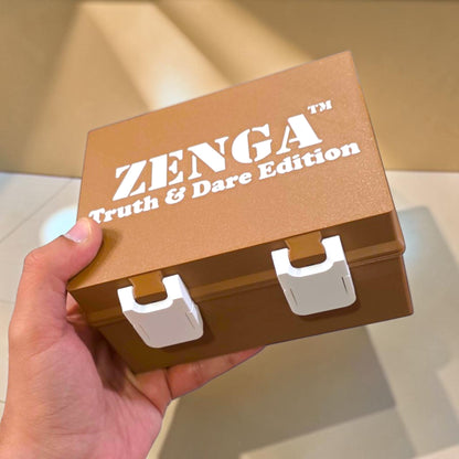 Zenga Truth & Dare Edition: Tower Stacking Jenga Blocks Game For Couples & Friends - 48 Blocks & Storage Box Sentosa