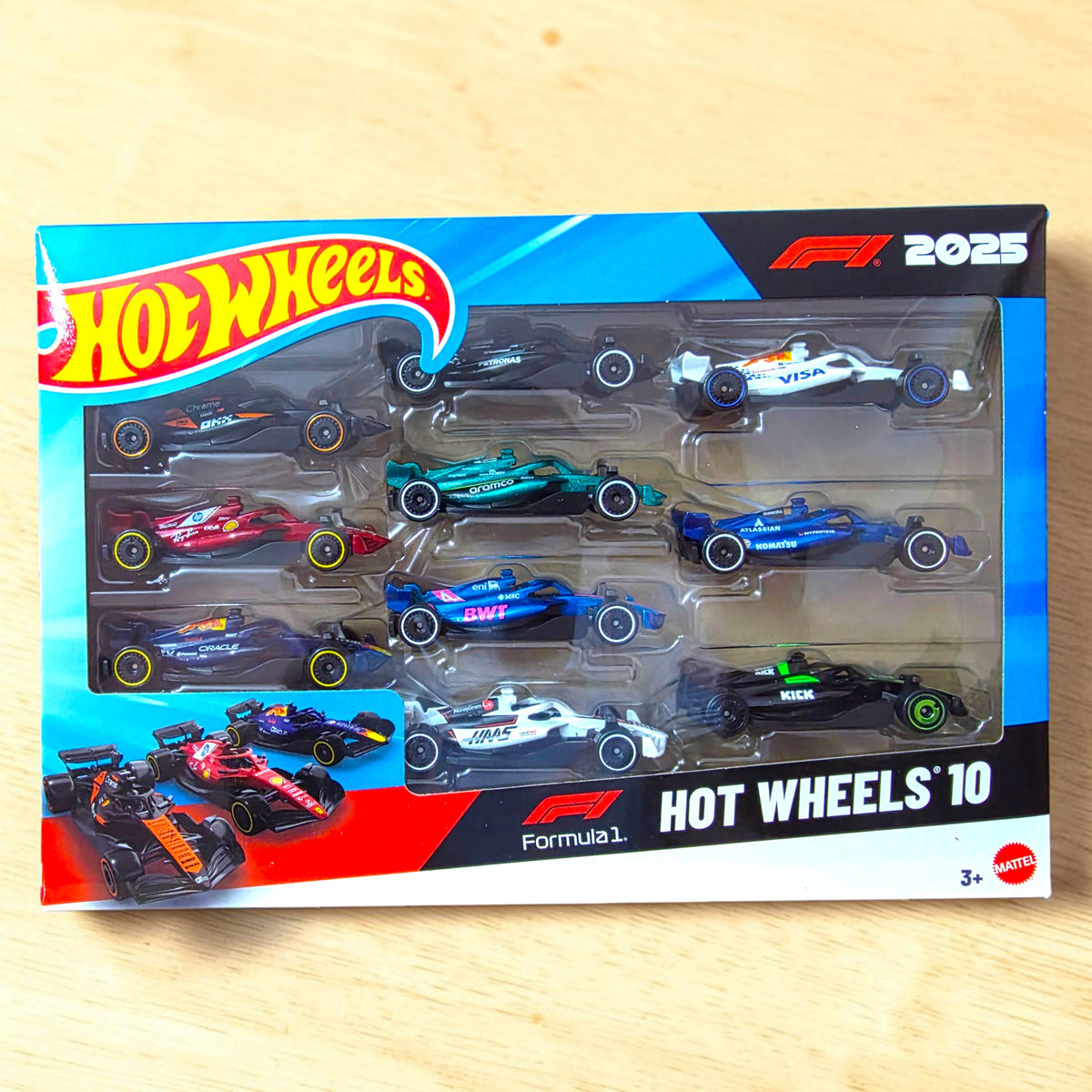 Hot Wheels - Formula 1 - Pack of 10 - 2025 Edition - All 10 F1 Teams Mattel