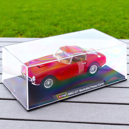 Bburago Ferrari 250 GT Berlinetta Passo Corto 1:24 Scale Red Die-Cast Model Car With Clear Display Case & Stand – Collector’s Edition Bburago