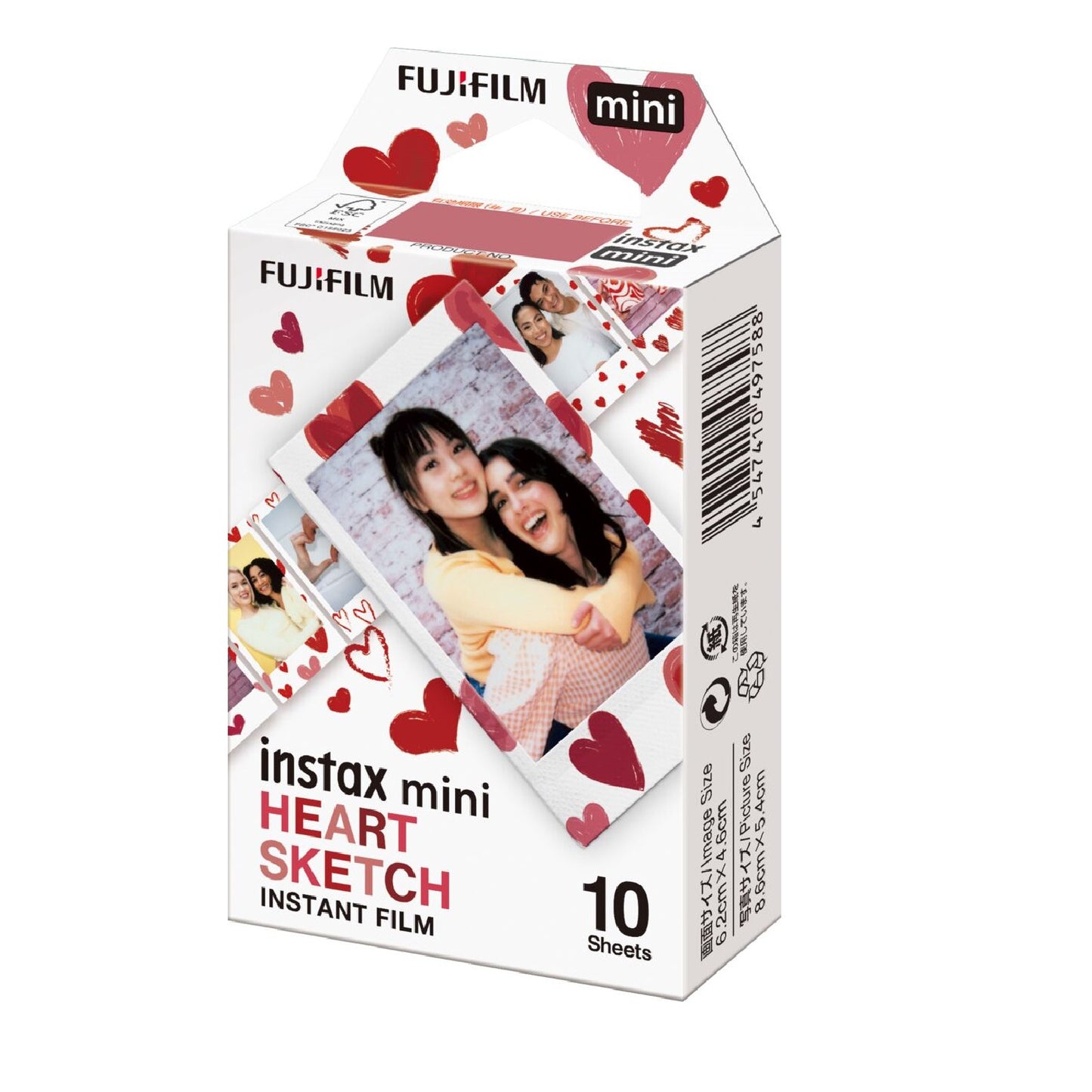 Fujifilm Instax Mini Heart Sketch Films (Refill) - 10 Sheets Pack Fujifilm