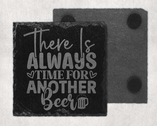 Bar Slate Coaster - Always Time For Beer (Set of 4) (E46) Shop Sentosa