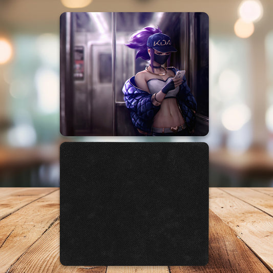Unique High-Quality Mouse Pad - KDA Subway Girl Shop Sentosa