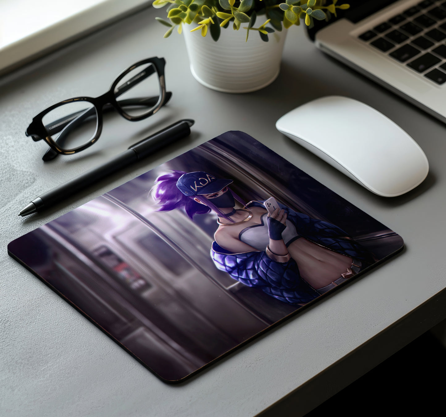Unique High-Quality Mouse Pad - KDA Subway Girl Shop Sentosa