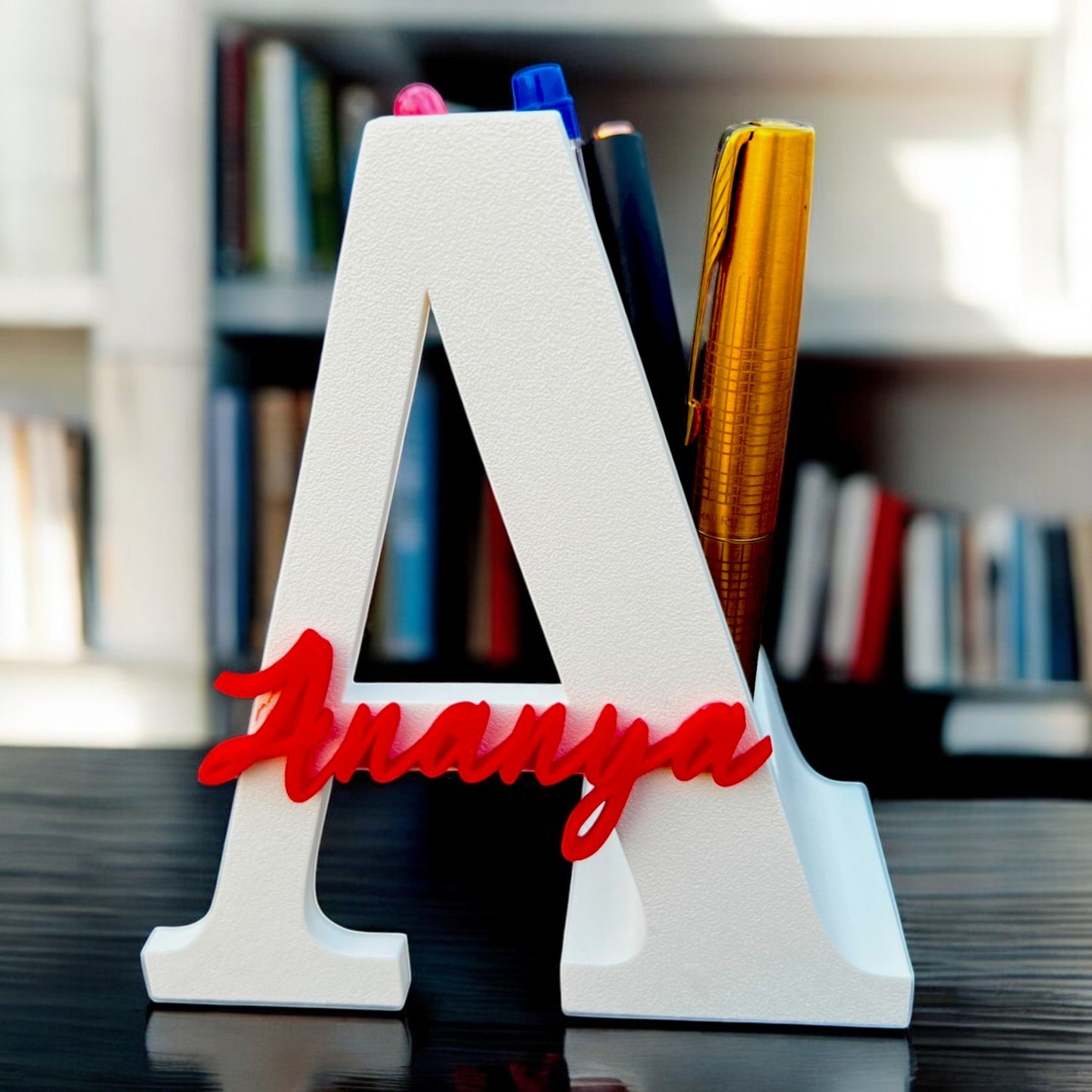 Customized Alphabet Pen Stand with Personalized Name - Premium High Quality Shop Sentosa