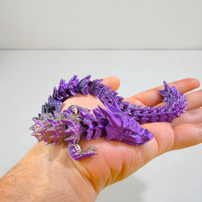 Articulated Dragon Figure - 32 cm Flexible Fantasy Fidget Toy with Color-Shifting Finish Sentosa