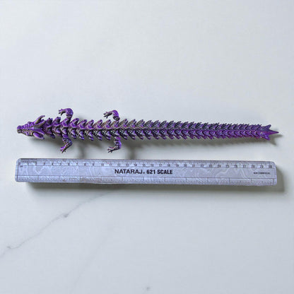 Articulated Dragon Figure - 32 cm Flexible Fantasy Fidget Toy with Color-Shifting Finish Sentosa