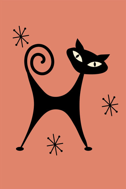 Atomic Cat Mid Century Posters (Set of 10) Shop Sentosa