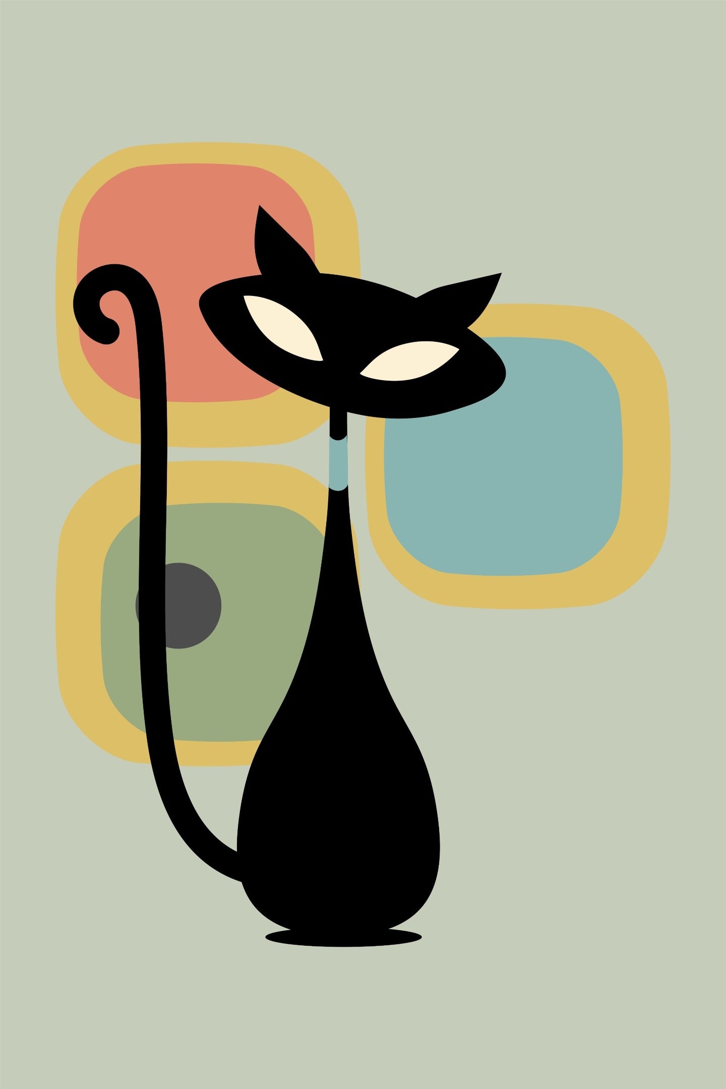 Atomic Cat Mid Century Posters (Set of 10) Shop Sentosa