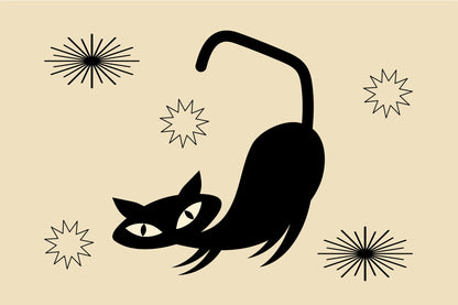 Atomic Cat Mid Century Posters (Set of 10) Shop Sentosa