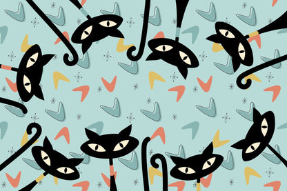 Atomic Cat Mid Century Posters (Set of 10) Shop Sentosa