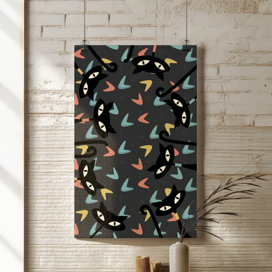 Atomic Cat Mid Century Posters (Set of 10) Shop Sentosa