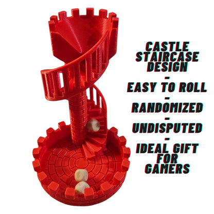 Board Game Dice Roller Tower - Castle Staircase Dice Tower for Fair Random Rolls | RPG & Family Game Accessory White Shop Sentosa