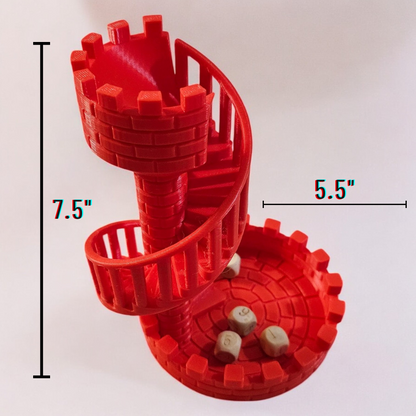 Board Game Dice Roller Tower - Castle Staircase Dice Tower for Fair Random Rolls | RPG & Family Game Accessory Shop Sentosa