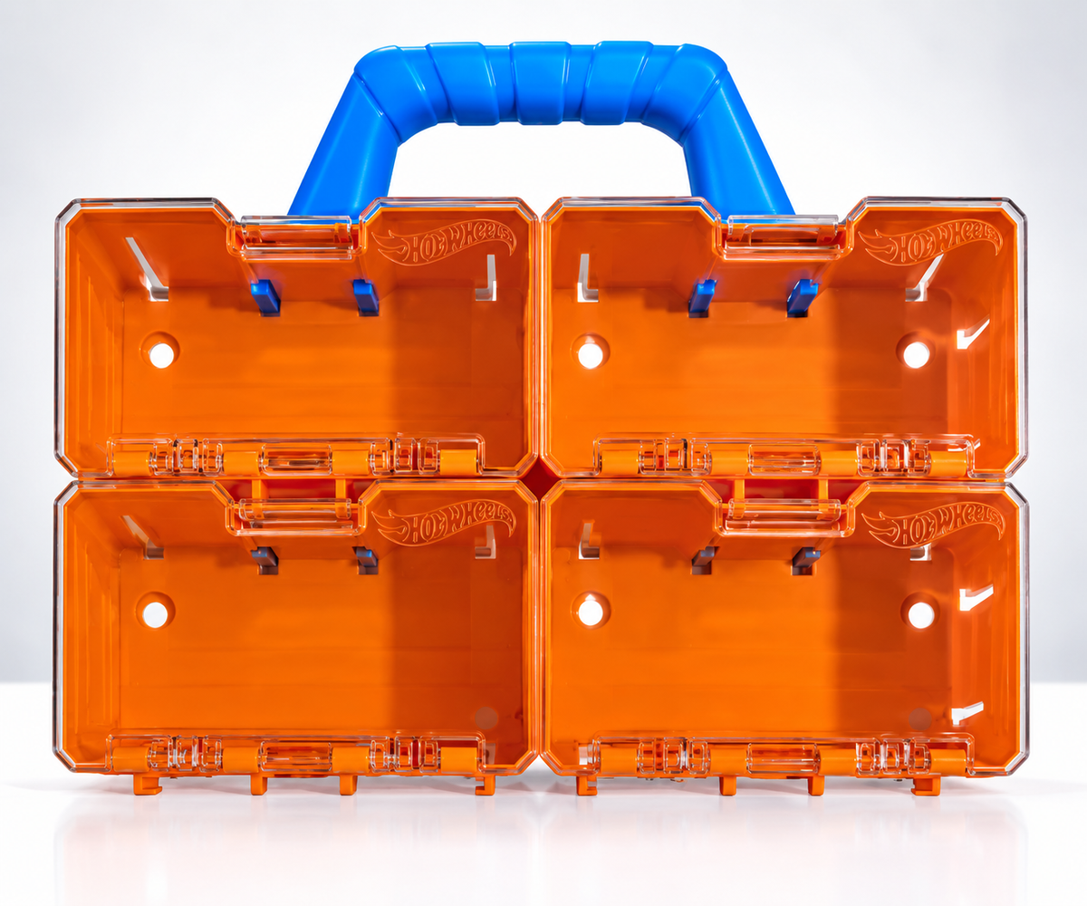 Hot Wheels Ultimate Collector Case 4 PCS 2x2 Connectible + Free Golden Collector's Edition Car