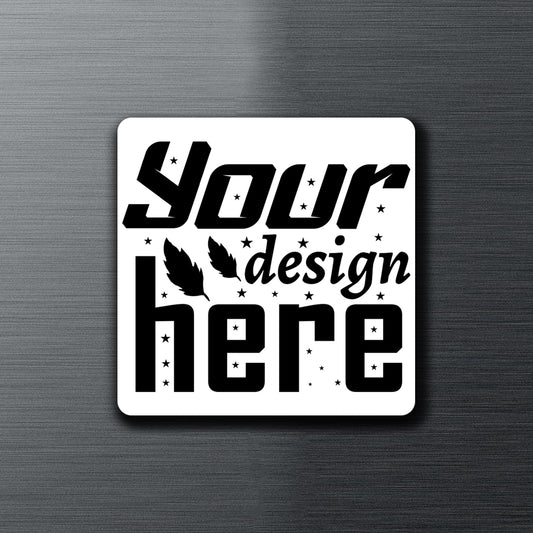 Custom Personalised Fridge Magnets – Square, Round & Rectangle Square 3" x 3" Shop Sentosa