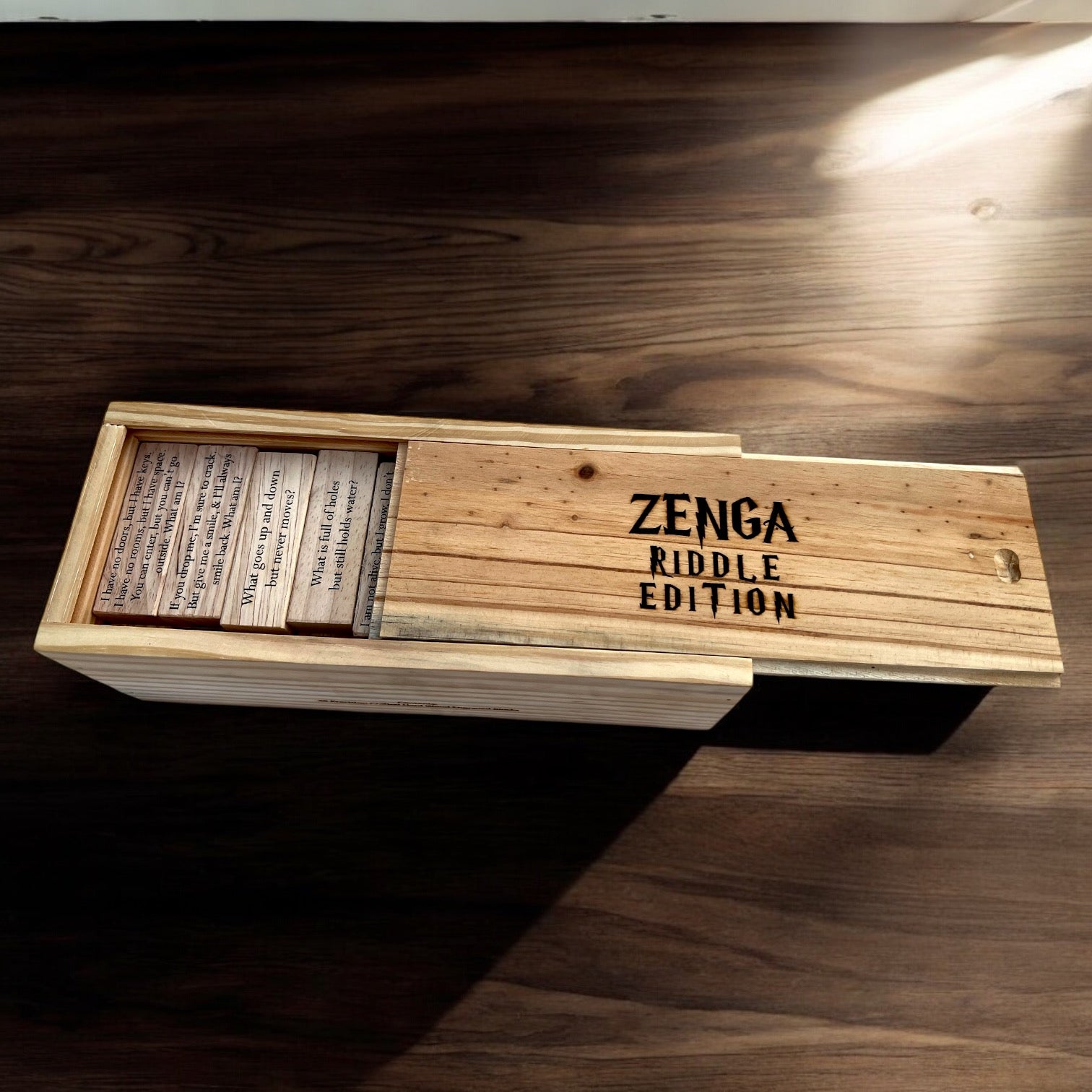 Jenga Riddle Edition Challenge Game For All Ages Sentosa
