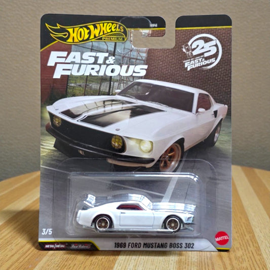 Hot Wheels Premium - 1969 Ford Mustang Boss 302 - Fast & Furious 25th Anniversary HNW46 IMPORTED Mattel