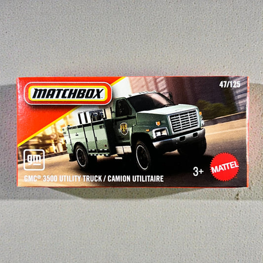 Matchbox Power Grabs - GMC 3500 Utility Truck - DNK70 - 47/125 Mattel