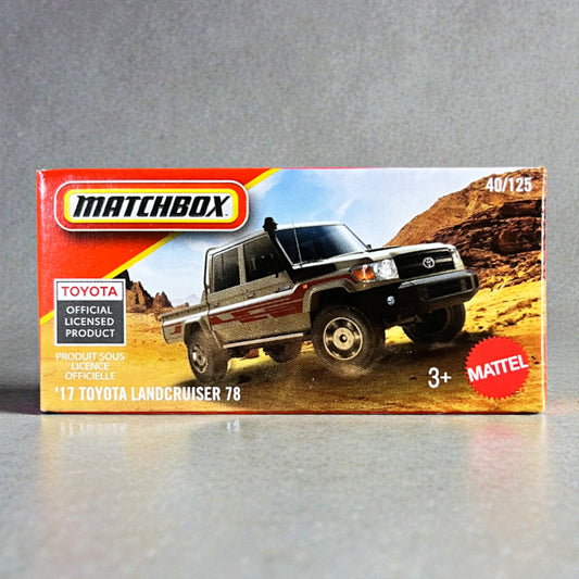Matchbox Power Grabs - '17 Toyota Landcruiser 78 - DNK70 - 40/125 Mattel