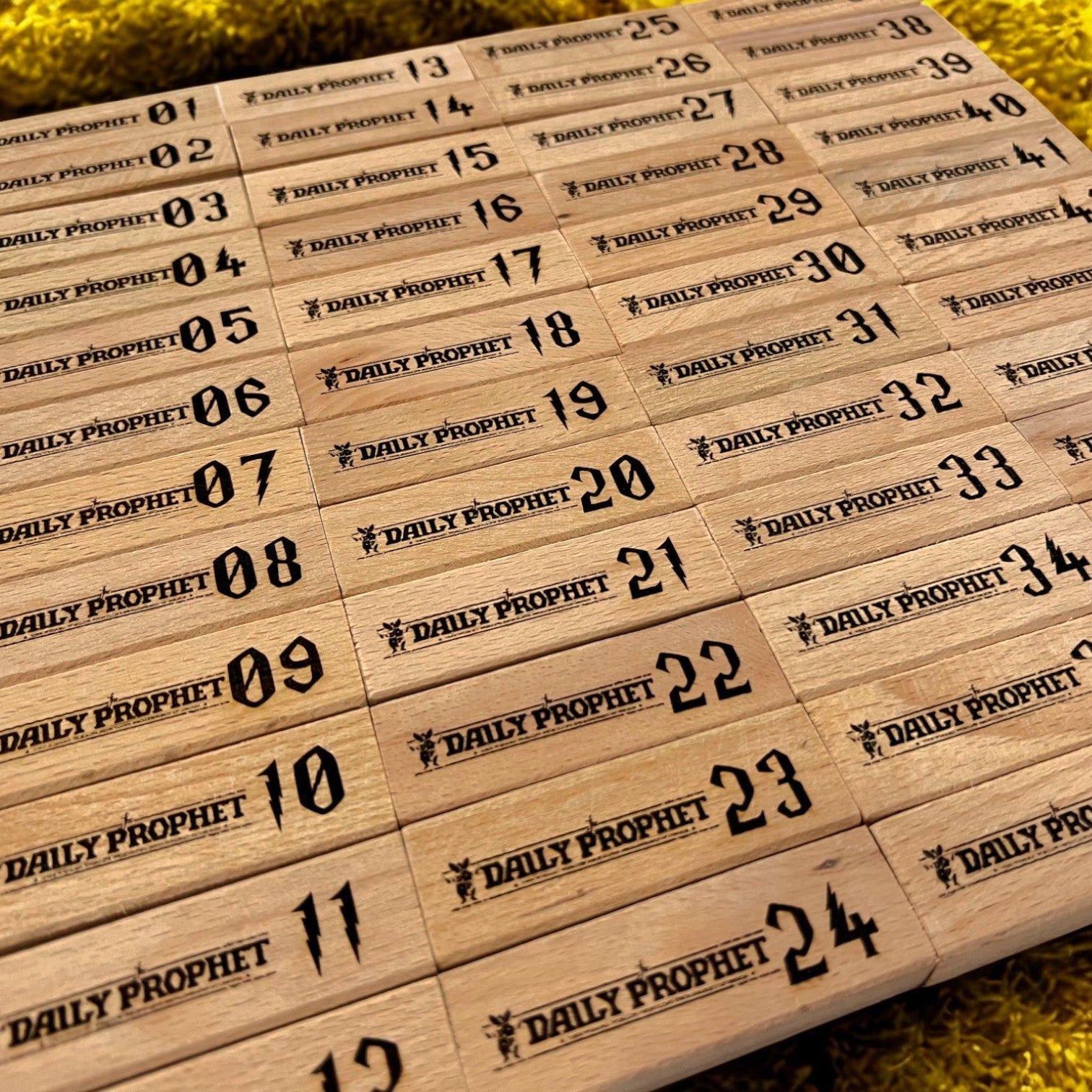 The Harry Potter Jenga Edition - 48 Blocks with Magical Questions for Fans, Wooden Box Storage, Movie Trivia Questions Sentosa
