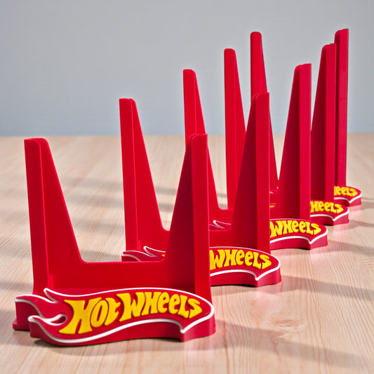 Hot Wheels Card Display Stand with Logo - Premium Collector Stand for 1 to 5 Carded Cars Sentosa