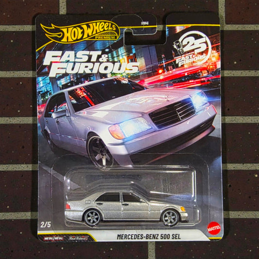 Hot Wheels Premium - Mercedes Benz 500 SEL - Fast & Furious 25th Anniversary - 2/5 - HNW46 IMPORTED Mattel