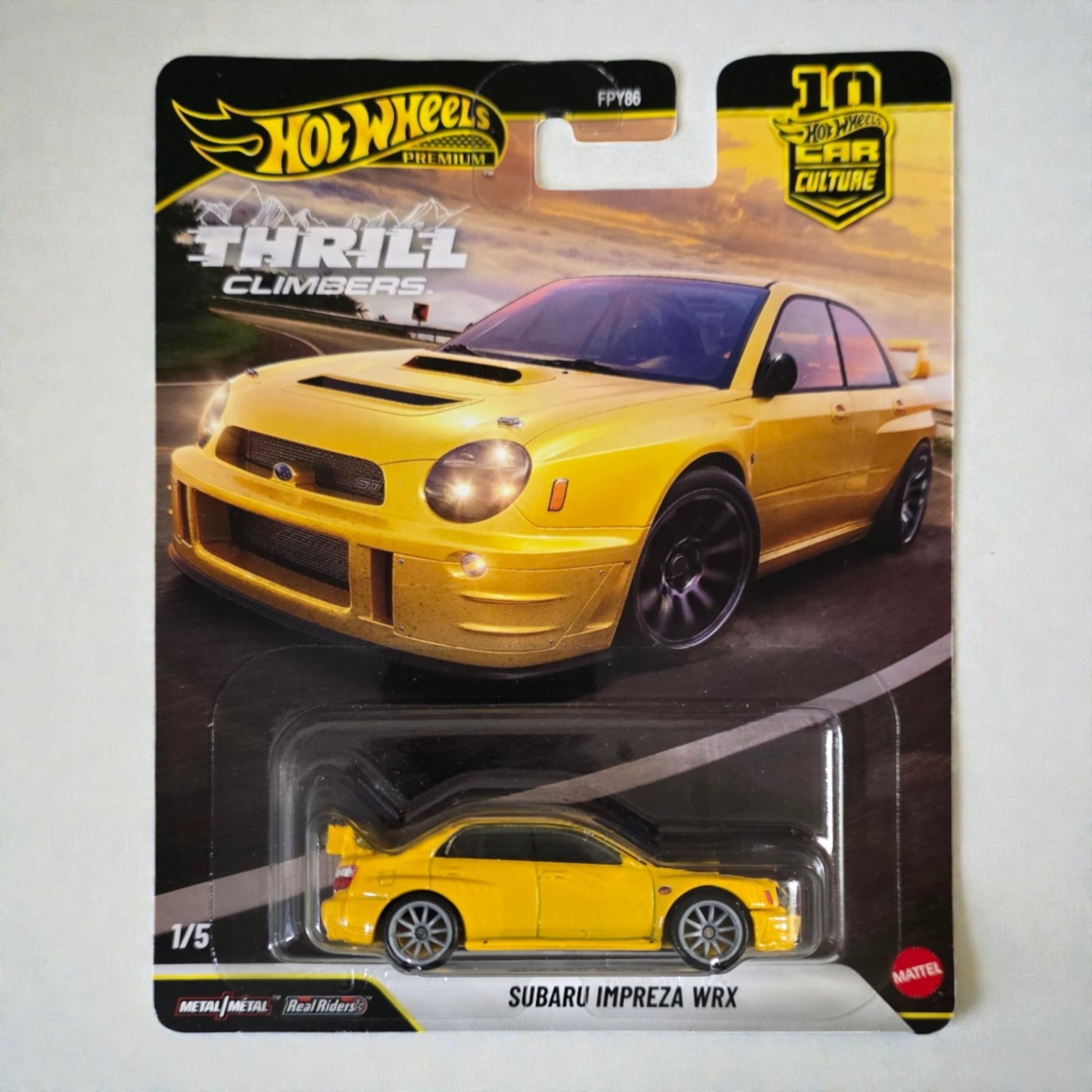 Hot Wheels Premium - Subaru Impreza WRX - Thrill Climbers Series - 1/5 - FPY86 - IMPORTED Mattel