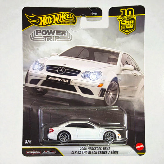 Hot Wheels Premium - 2008 Mercedes Benz CLK 63 AMG - Power Trip Series - 3/5 - FPY86 - IMPORTED Mattel