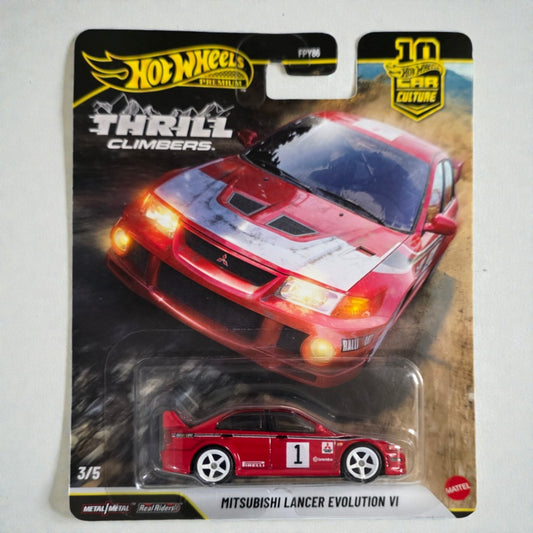 Hot Wheels Premium - Mitsubishi Lancer Evolution VI - Thrill Climbers Series - 3/5 - FPY86 - IMPORTED Mattel