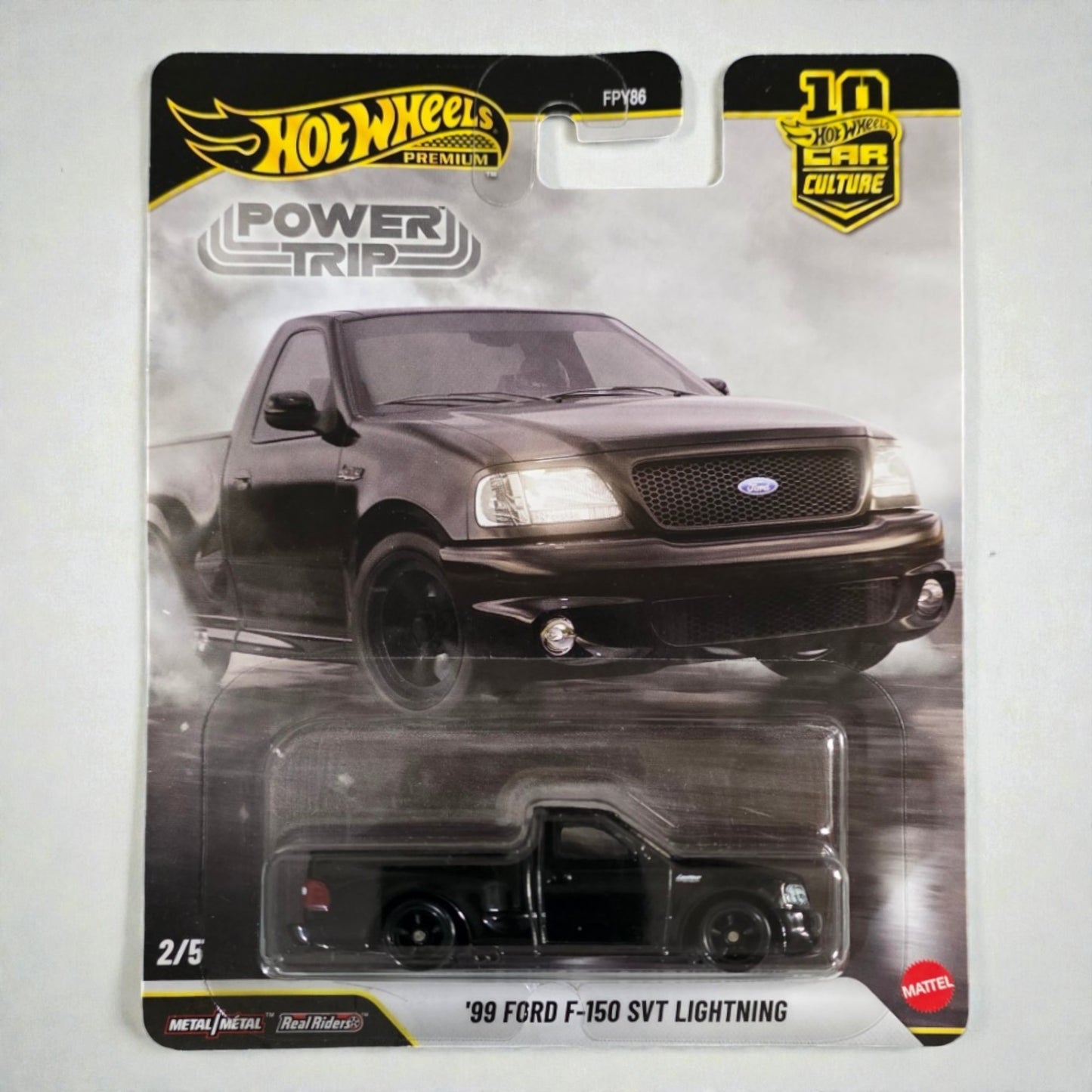 Hot Wheels Premium - '99 Ford F-150 SVT Lightning - Power Trip Series - 2/5 - FPY86 - IMPORTED Mattel