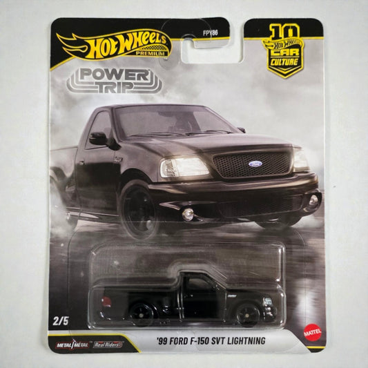 Hot Wheels Premium - '99 Ford F-150 SVT Lightning - Power Trip Series - 2/5 - FPY86 - IMPORTED Mattel