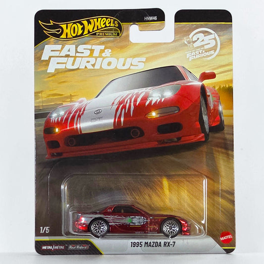 Hot Wheels Premium - 1995 Mazda RX-7 - Fast & Furious 25th Anniversary - 1/5 - HNW46 Mattel
