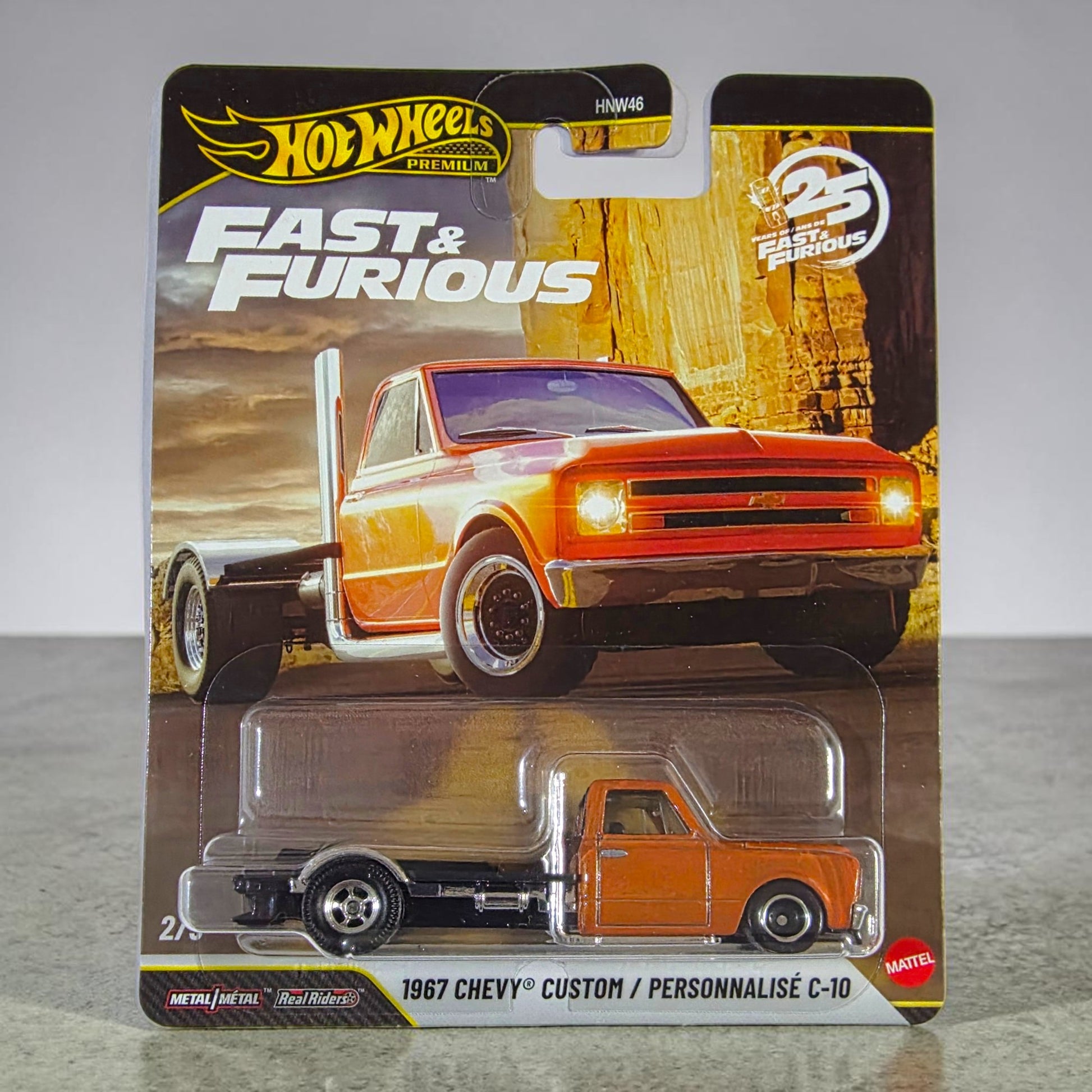 Hot Wheels Premium - 1967 Chevy Custom C-10 - Fast & Furious 25th Anniversary - 2/5 - HNW46 Mattel