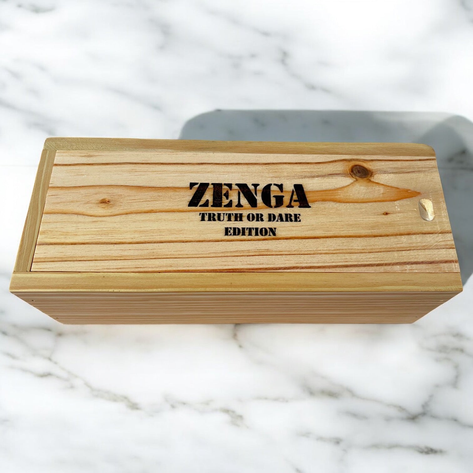 Zenga Truth & Dare Edition: Tower Stacking Jenga Blocks Game For Couples & Friends - 48 Blocks & Wooden Storage Box Sentosa