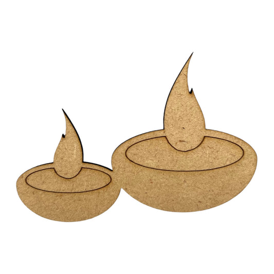 DIY Diwali Craft Decoration - Pine MDF Cut Outs, Pack of 10. Shop Sentosa