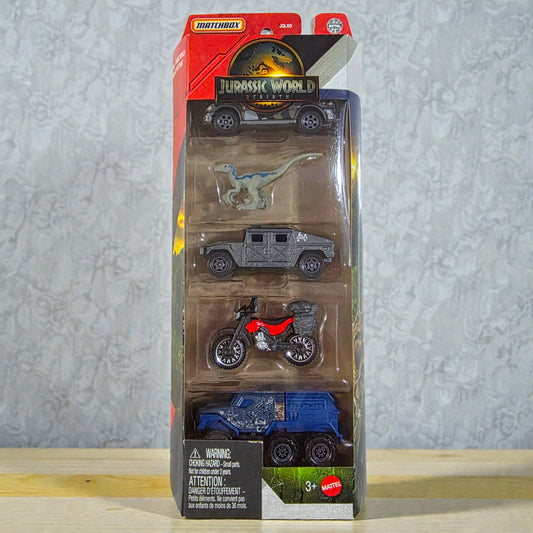 Matchbox Pack of 5 - Jurassic World Rebirth - JGL60 Series - 2025 Edition Mattel