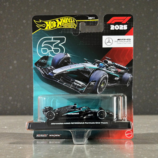 Hot Wheels Premium - Mercedes AMG Petronas Formula 1 Team #63 - HRV11 - 2025 Edition - IMPORTED Mattel