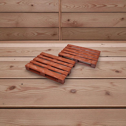 Miniature Wooden Pallets Set (Pack of 4) - 5 cm x 7 cm Scale Pallets for Dioramas, Warehouse Displays & Miniature Scenes (2 Brown + 2 White) Sentosa