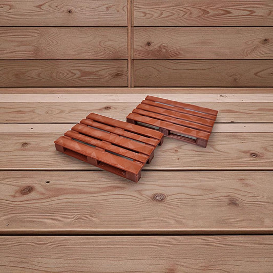 Miniature Wooden Pallets Set (Pack of 4) - 5 cm x 7 cm Scale Pallets for Dioramas, Warehouse Displays & Miniature Scenes (2 Brown + 2 White) Sentosa