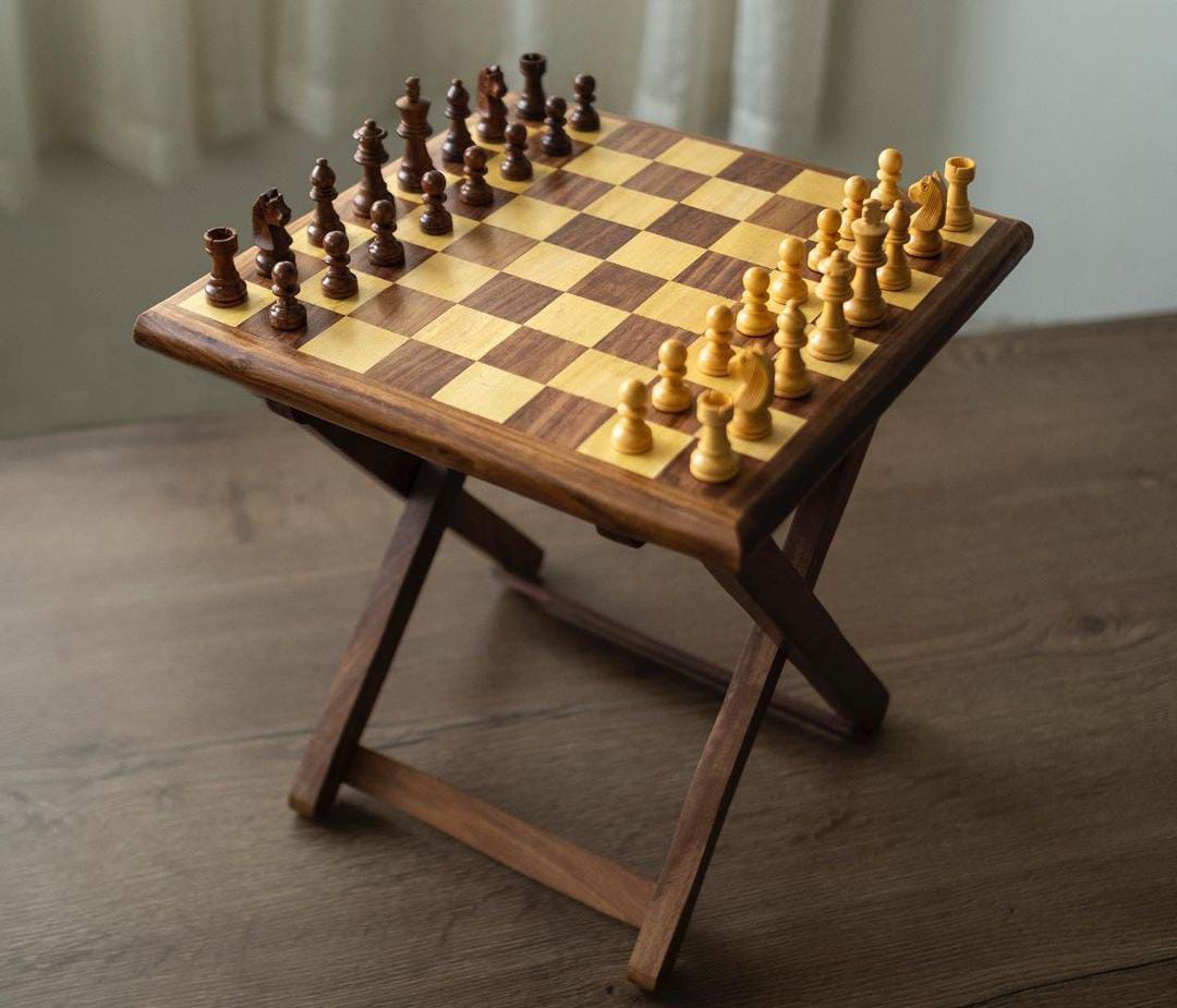 Handmade Wooden Chess Table 12" x 12" Shop Sentosa