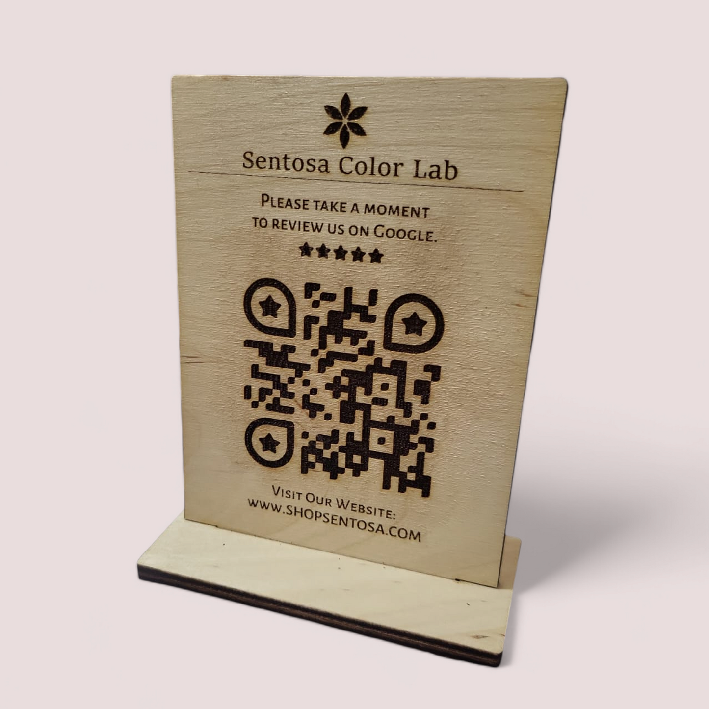 Custom Wooden QR Code with Stand - Menu / Google Review / Paytm India ...