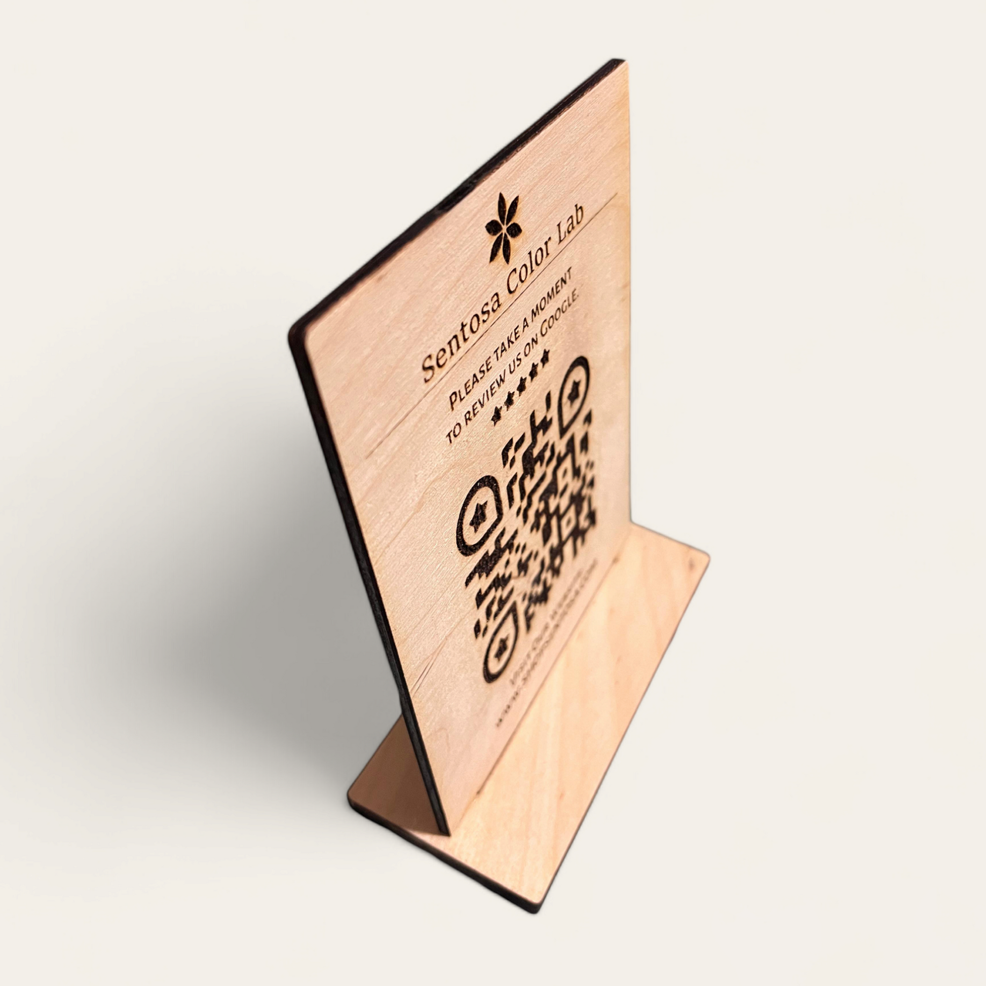 Custom Wooden QR Code with Stand - Menu / Google Review / Paytm India ...